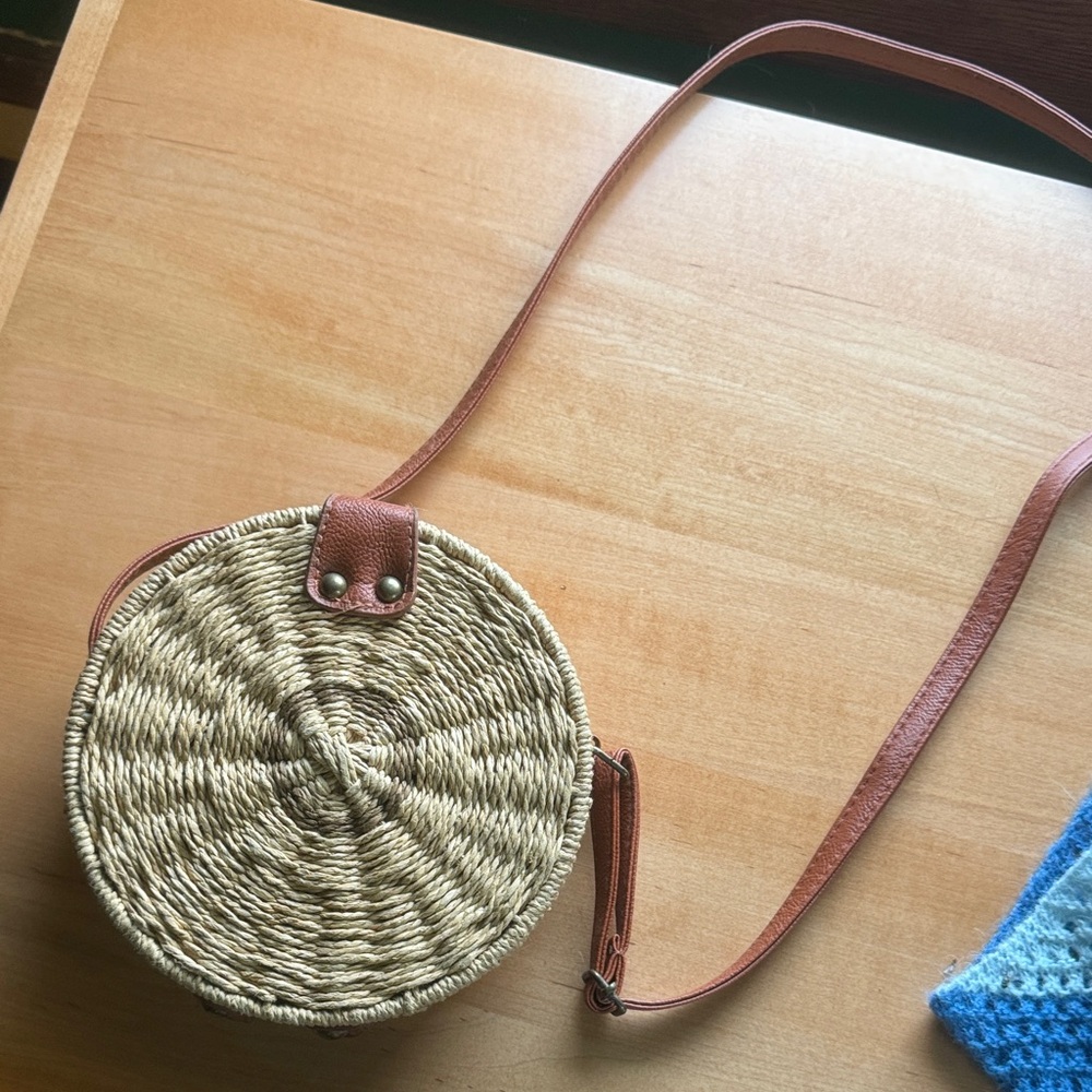 SHEIN boho wicker purse